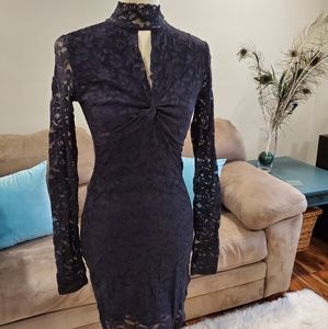 Black Lace Bodycon Dress